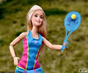 Puzzle Barbie παίζει τένις